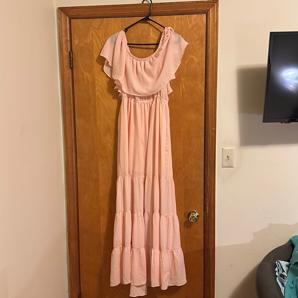 Pretty in pink! Off the shoulder summer dress by Venus size 14